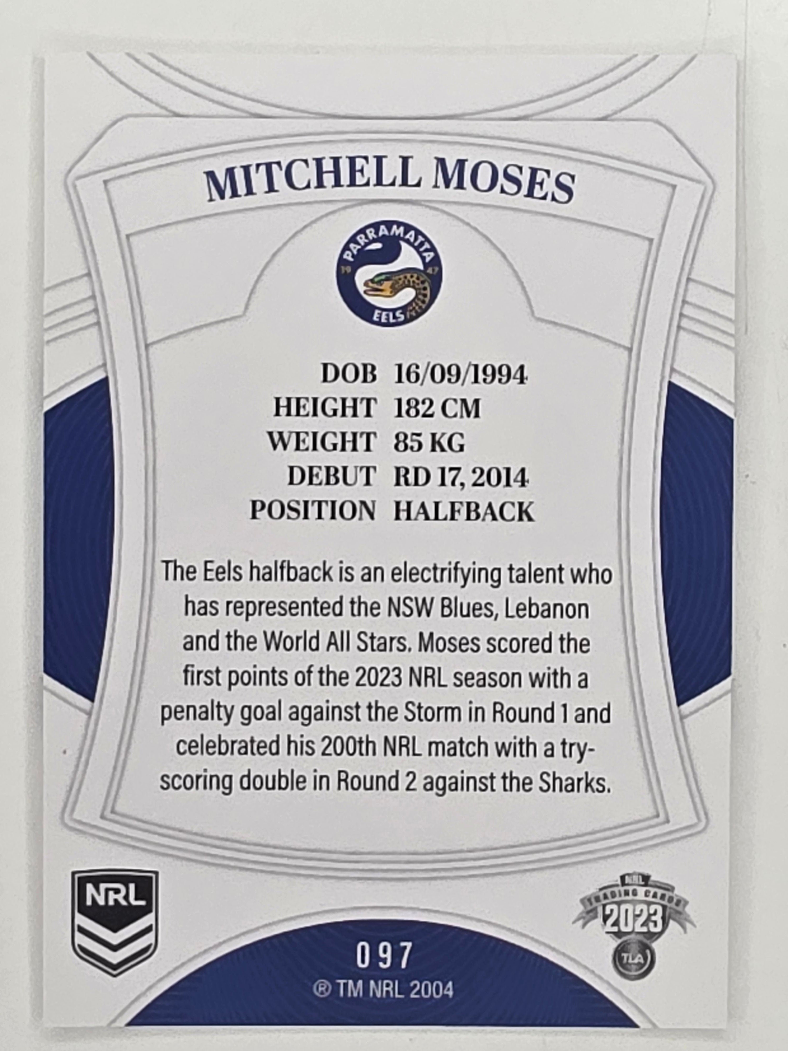NRL 2023 Elite Base Card #097 Mitchell Moses Parramatta Eels