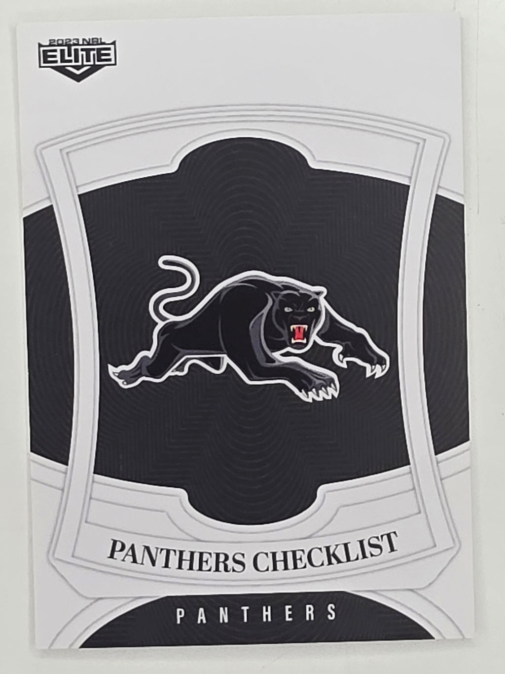 NRL 2023 Elite Base Card #100 Panthers Checklist Penrith Panthers