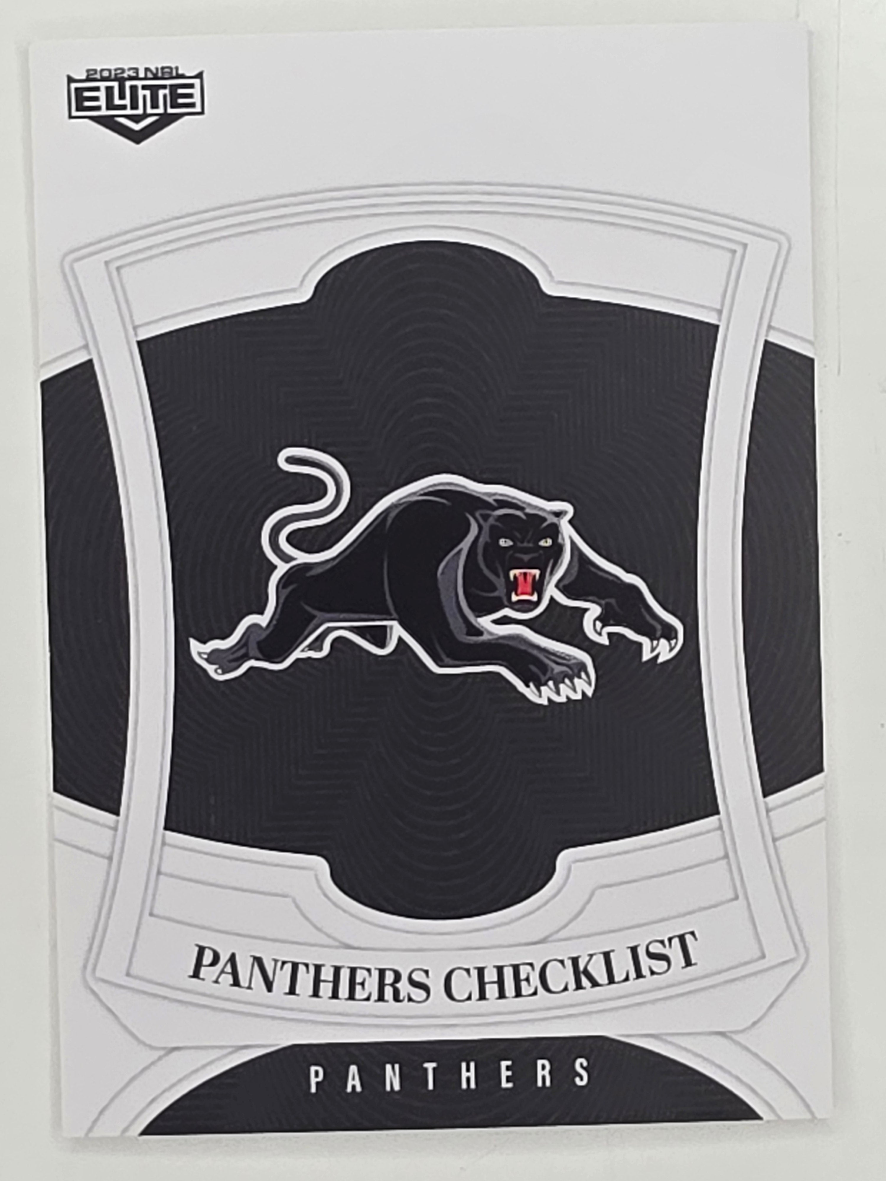 NRL 2023 Elite Base Card #100 Panthers Checklist Penrith Panthers