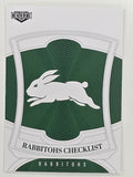 NRL 2023 Elite Base Card #109 Rabbitohs Checklist South Sydney Rabbitohs