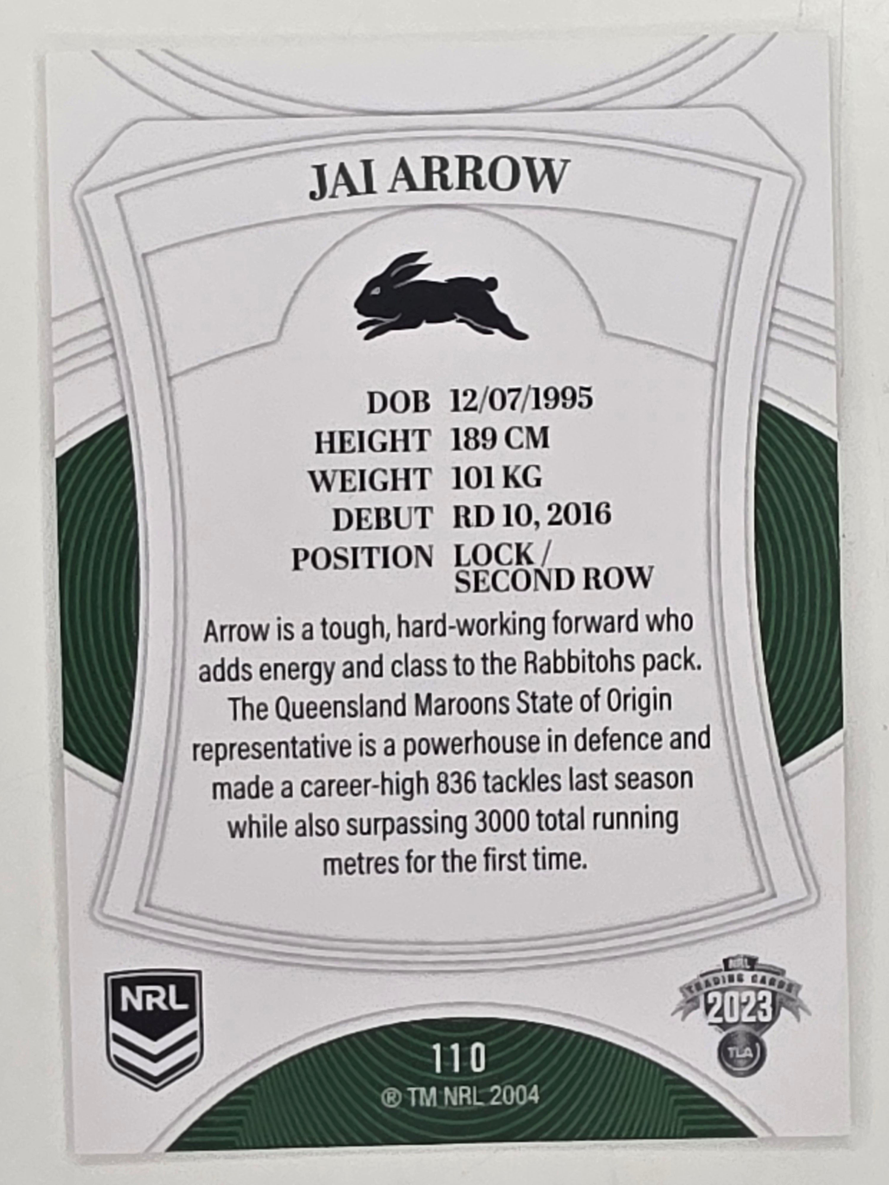 NRL 2023 Elite Base Card #110 Jai Arrow South Sydney Rabbitohs