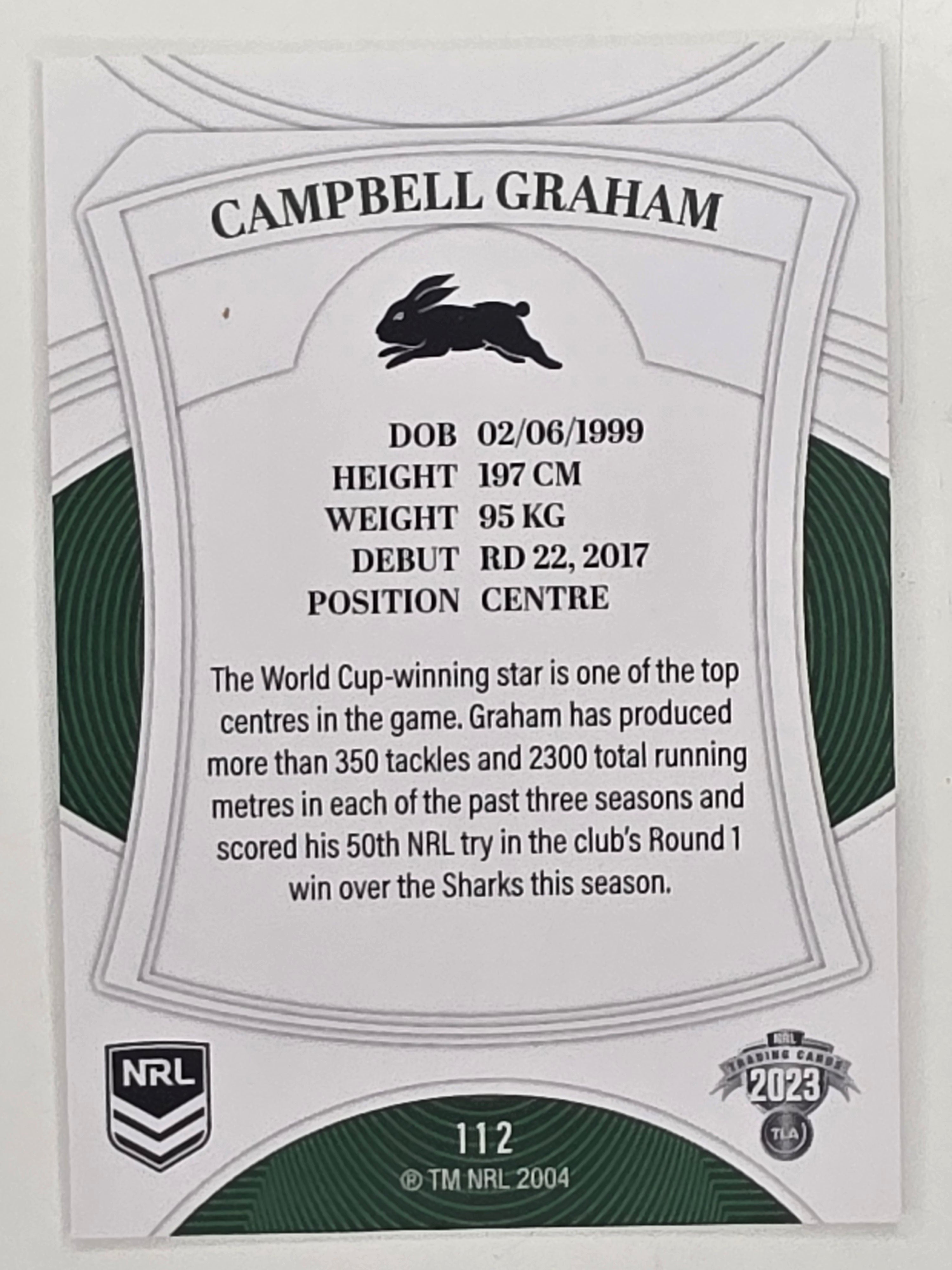 NRL 2023 Elite Base Card #112 Campbell Graham South Sydney Rabbitohs