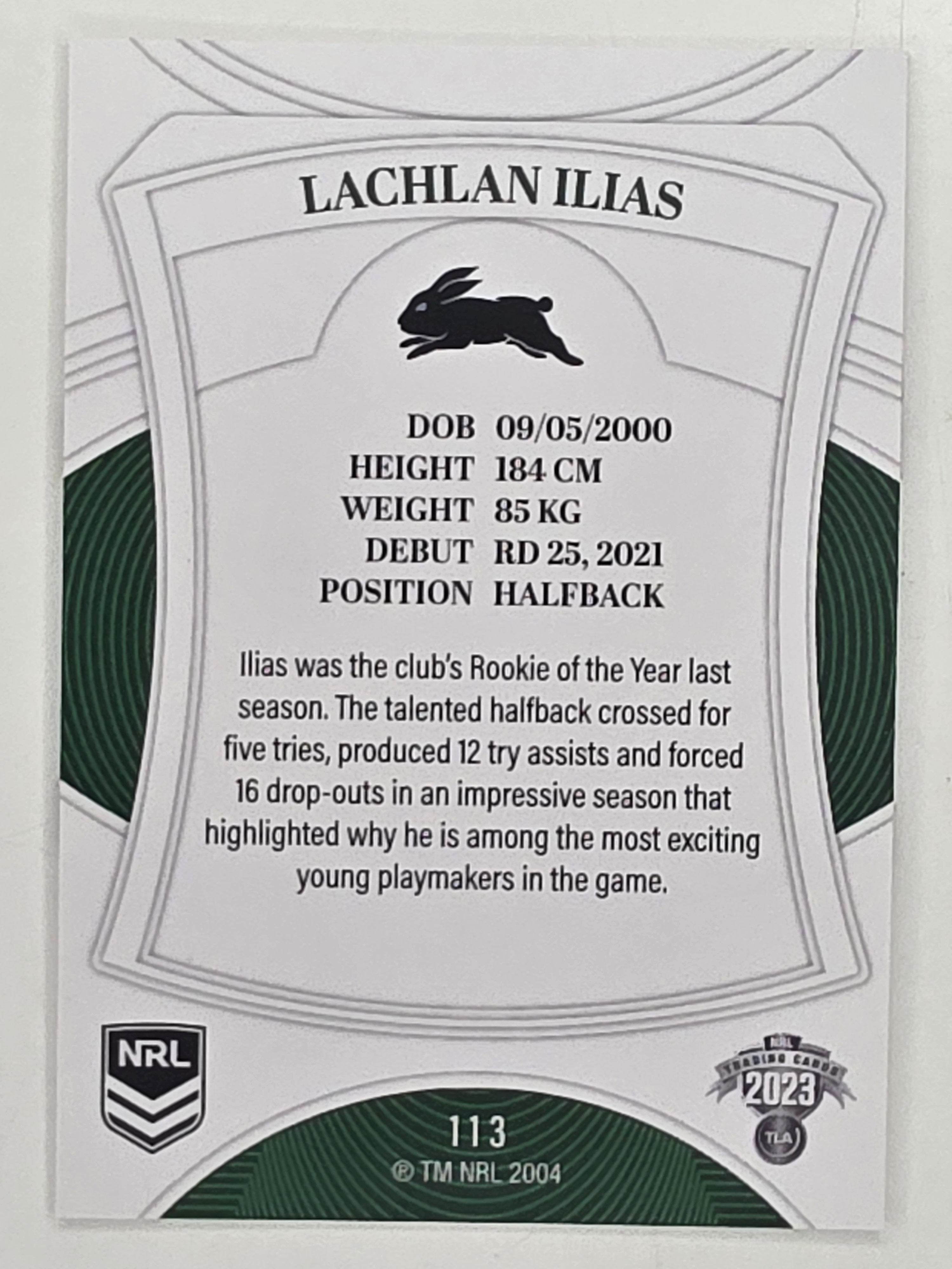 NRL 2023 Elite Base Card #113 Lachlan Ilias South Sydney Rabbitohs