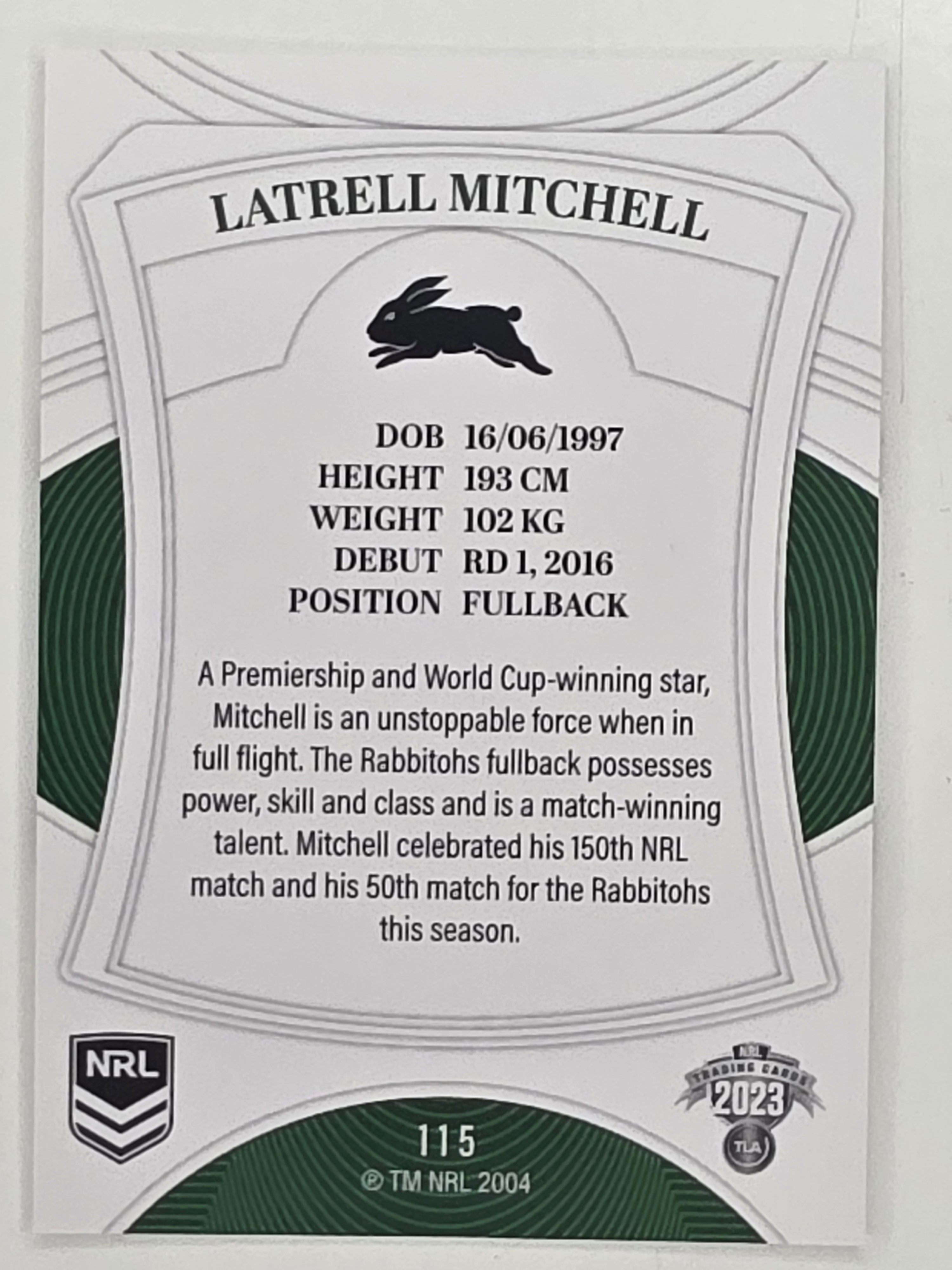 NRL 2023 Elite Base Card #115 Latrell Mitchell South Sydney Rabbitohs