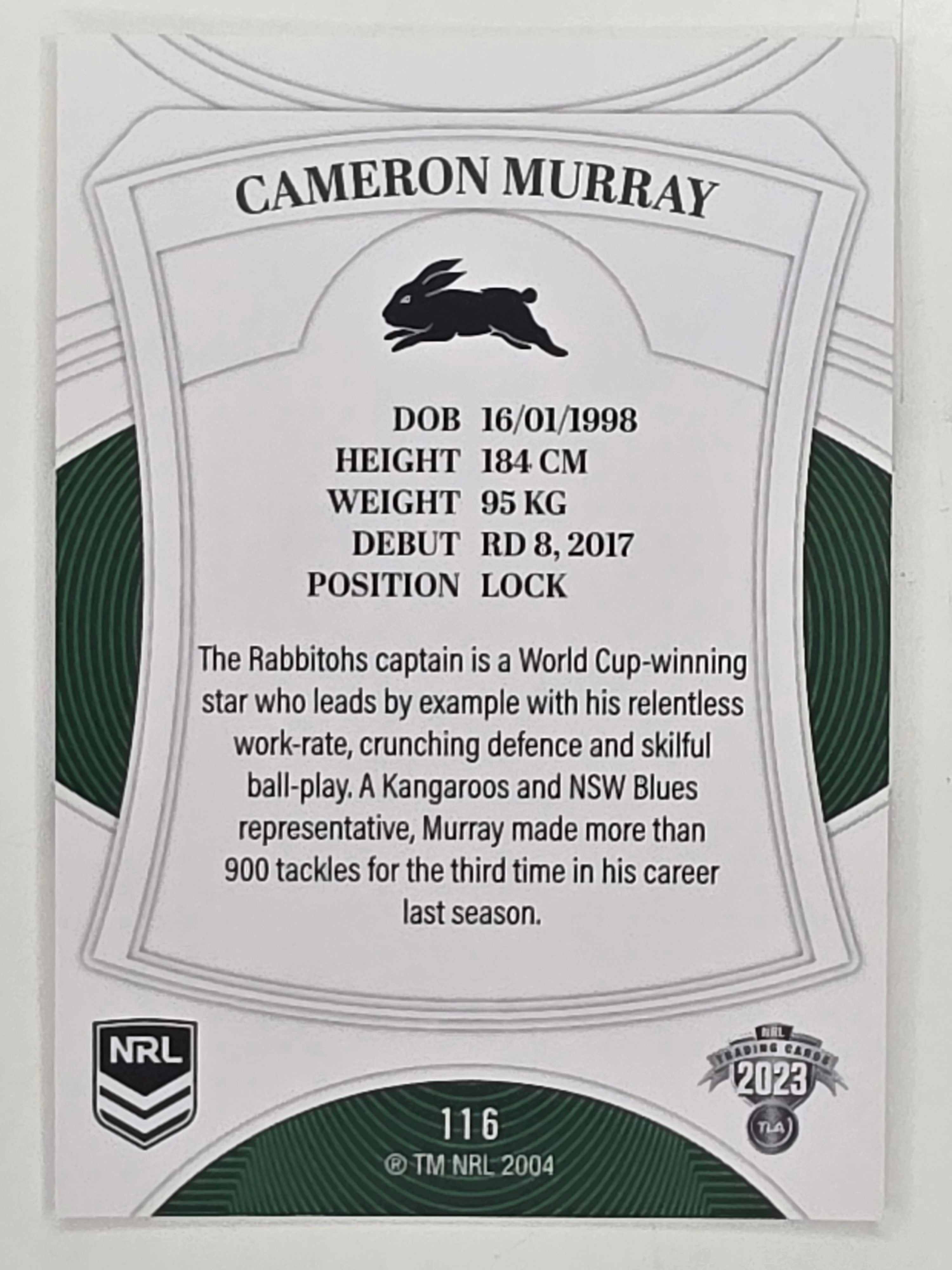 NRL 2023 Elite Base Card #116 Cameron Murray South Sydney Rabbitohs