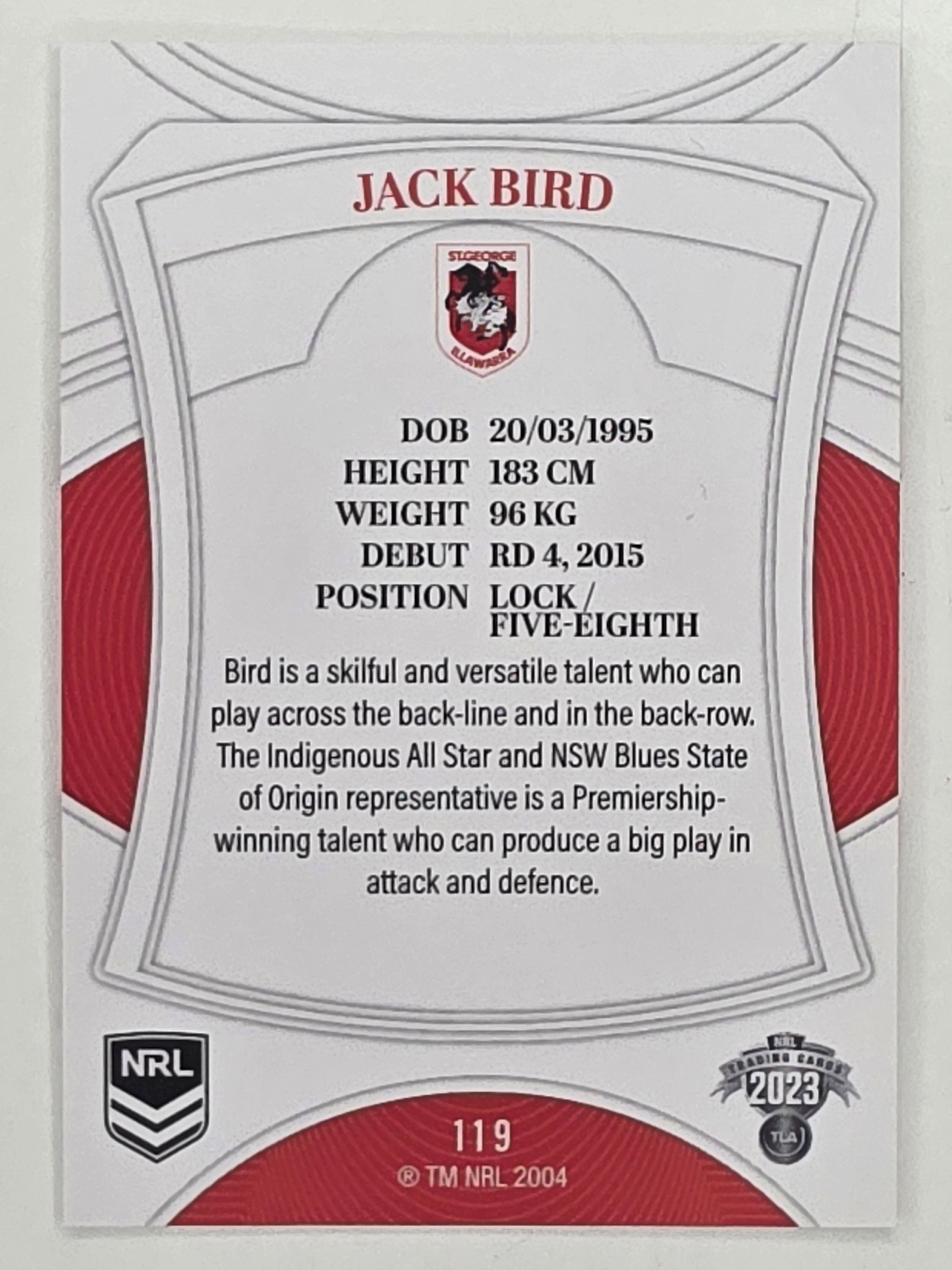 NRL 2023 Elite Base Card #119 Jack Bird St George Illawarra Dragons