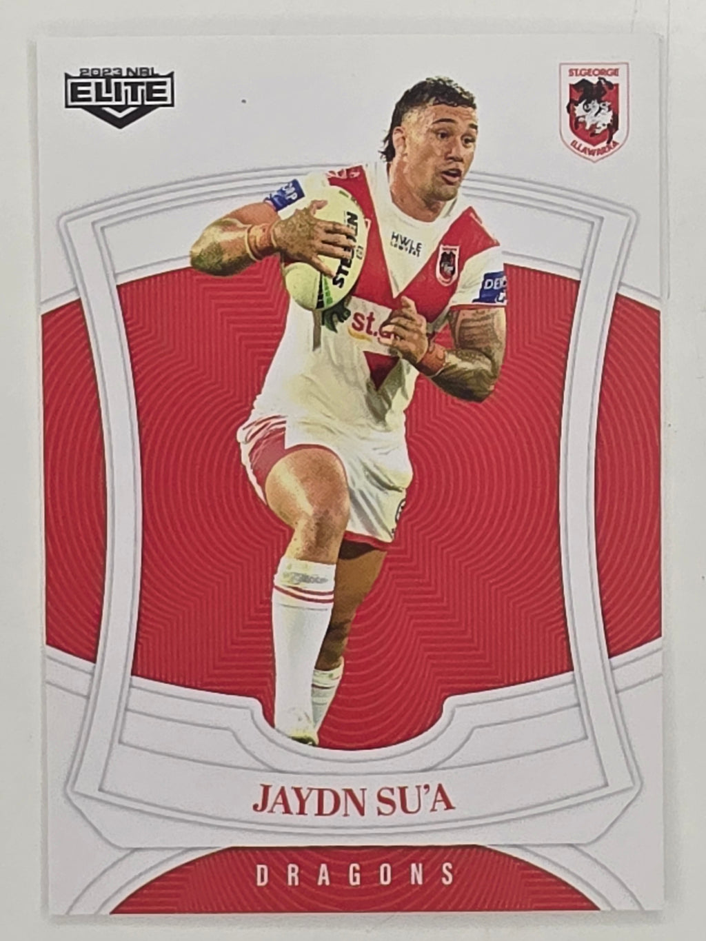 NRL 2023 Elite Base Card #125 Jaydn Su’a St George Illawarra Dragons