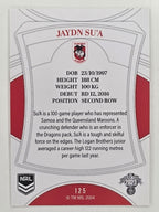 NRL 2023 Elite Base Card #125 Jaydn Su’a St George Illawarra Dragons