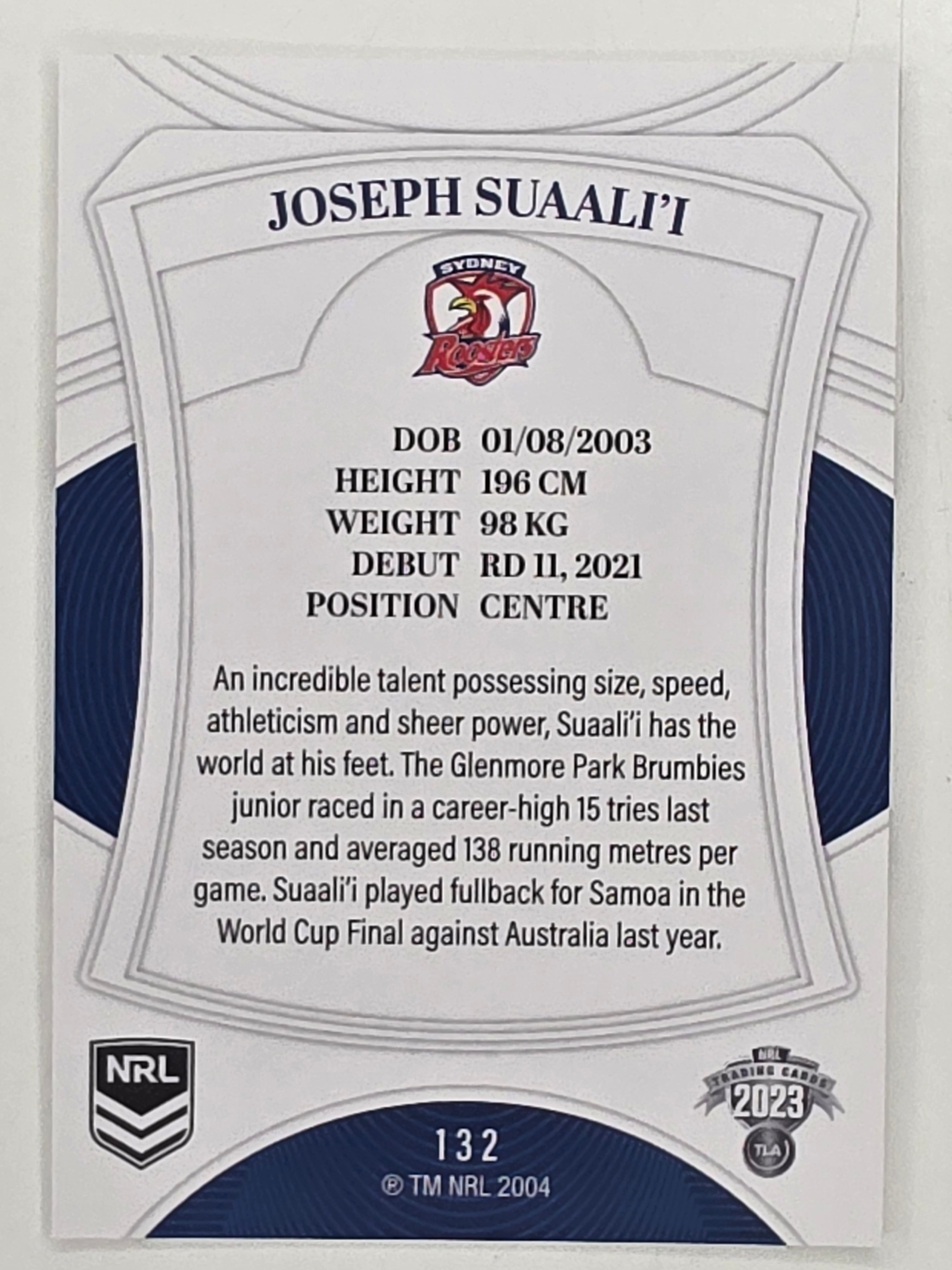 NRL 2023 Elite Base Card #132 Joseph Suaalii Sydney Roosters