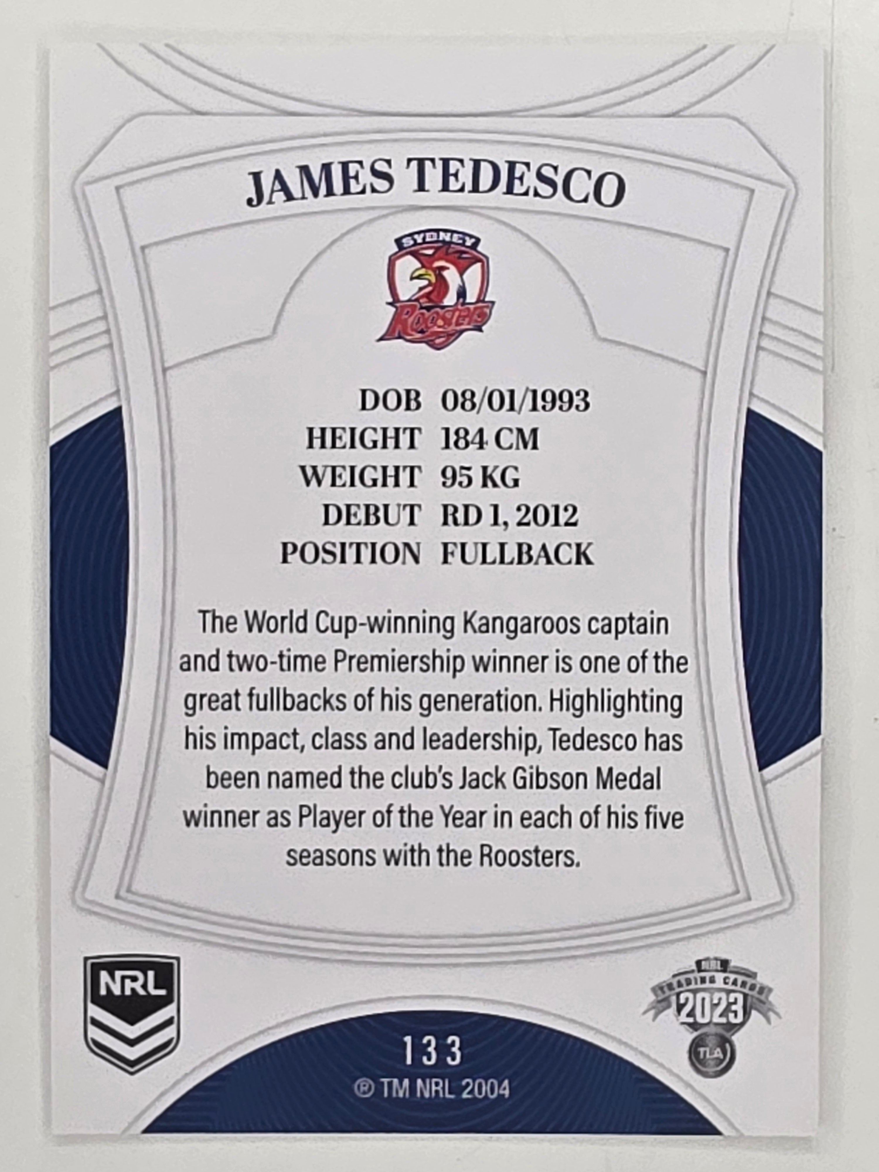 NRL 2023 Elite Base Card #133 James Tedesco Sydney Roosters