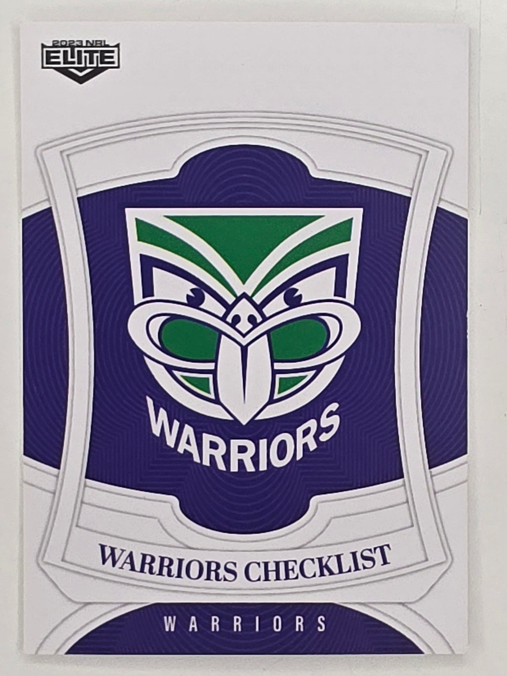 NRL 2023 Elite Base Card #136 Warriors Checklist New Zealand Warriors