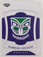 NRL 2023 Elite Base Card #136 Warriors Checklist New Zealand Warriors