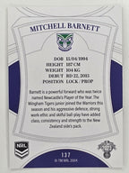 NRL 2023 Elite Base Card #137 Mitchell Barnett New Zealand Warriors