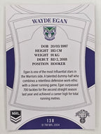 NRL 2023 Elite Base Card #138 Wayde Egan New Zealand Warriors