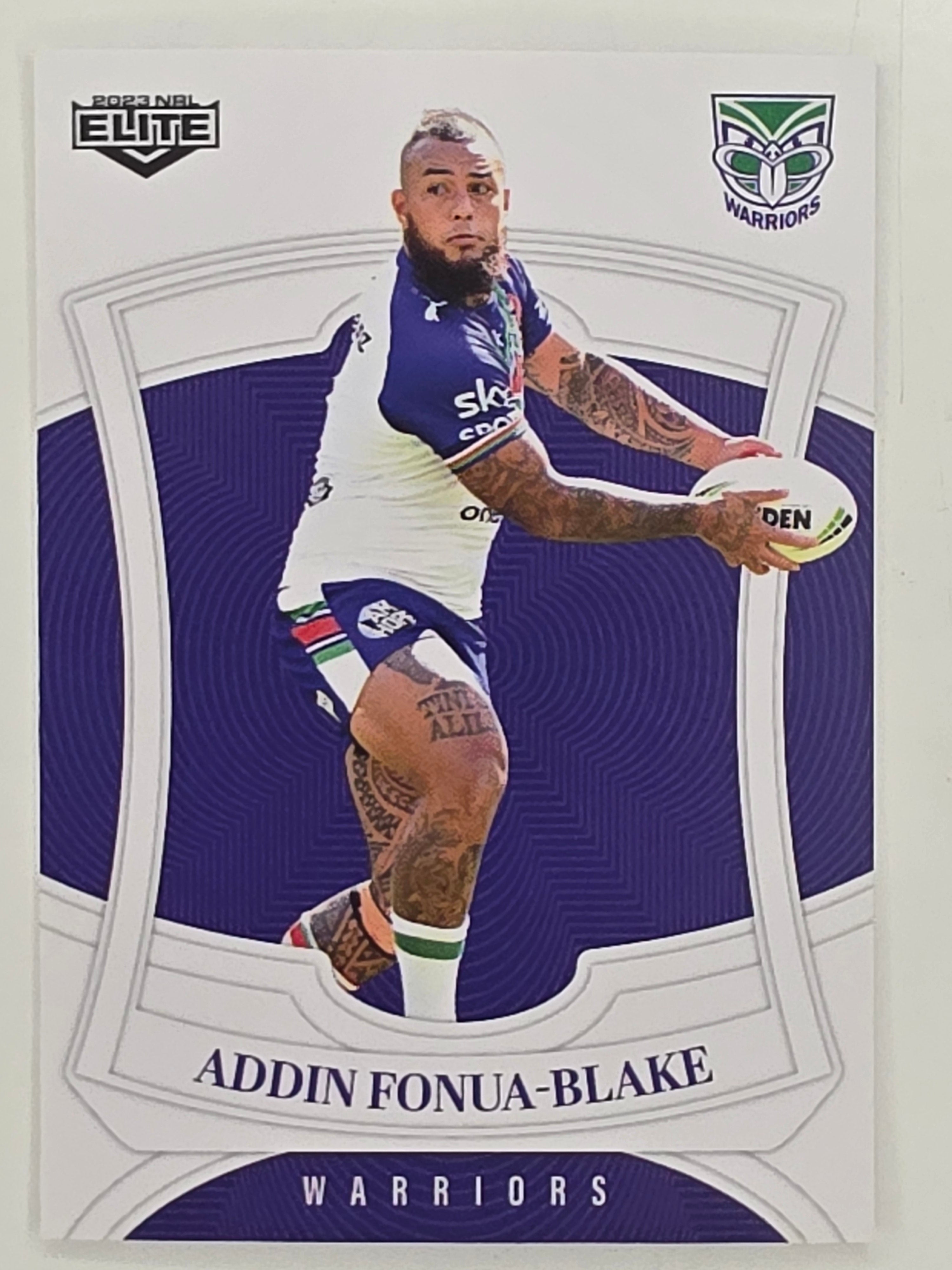 NRL 2023 Elite Base Card #139 Addin Fonua-Blake New Zealand Warriors