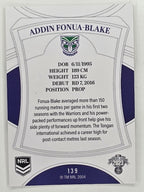 NRL 2023 Elite Base Card #139 Addin Fonua-Blake New Zealand Warriors