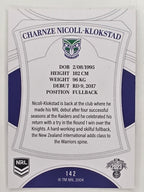 NRL 2023 Elite Base Card #142 Charnze Nicoll-Klokstad New Zealand Warriors