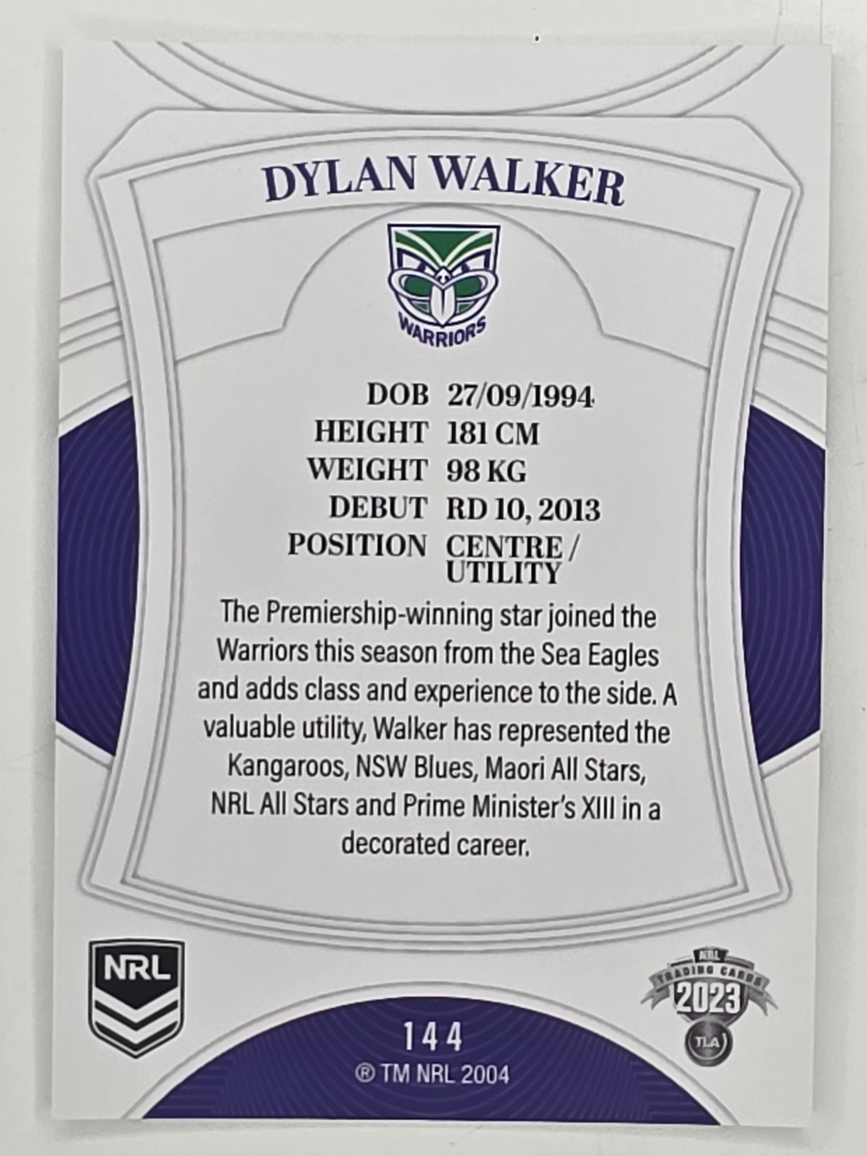 NRL 2023 Elite Base Card #144 Dylan Walker New Zealand Warriors