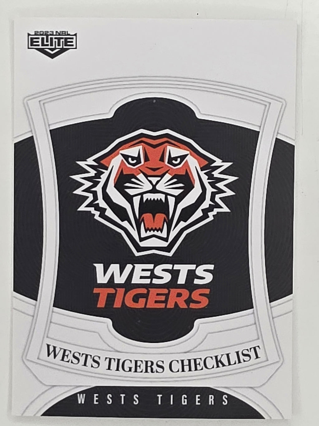 NRL 2023 Elite Base Card #145 Wests Tigers Checklist Wests Tigers