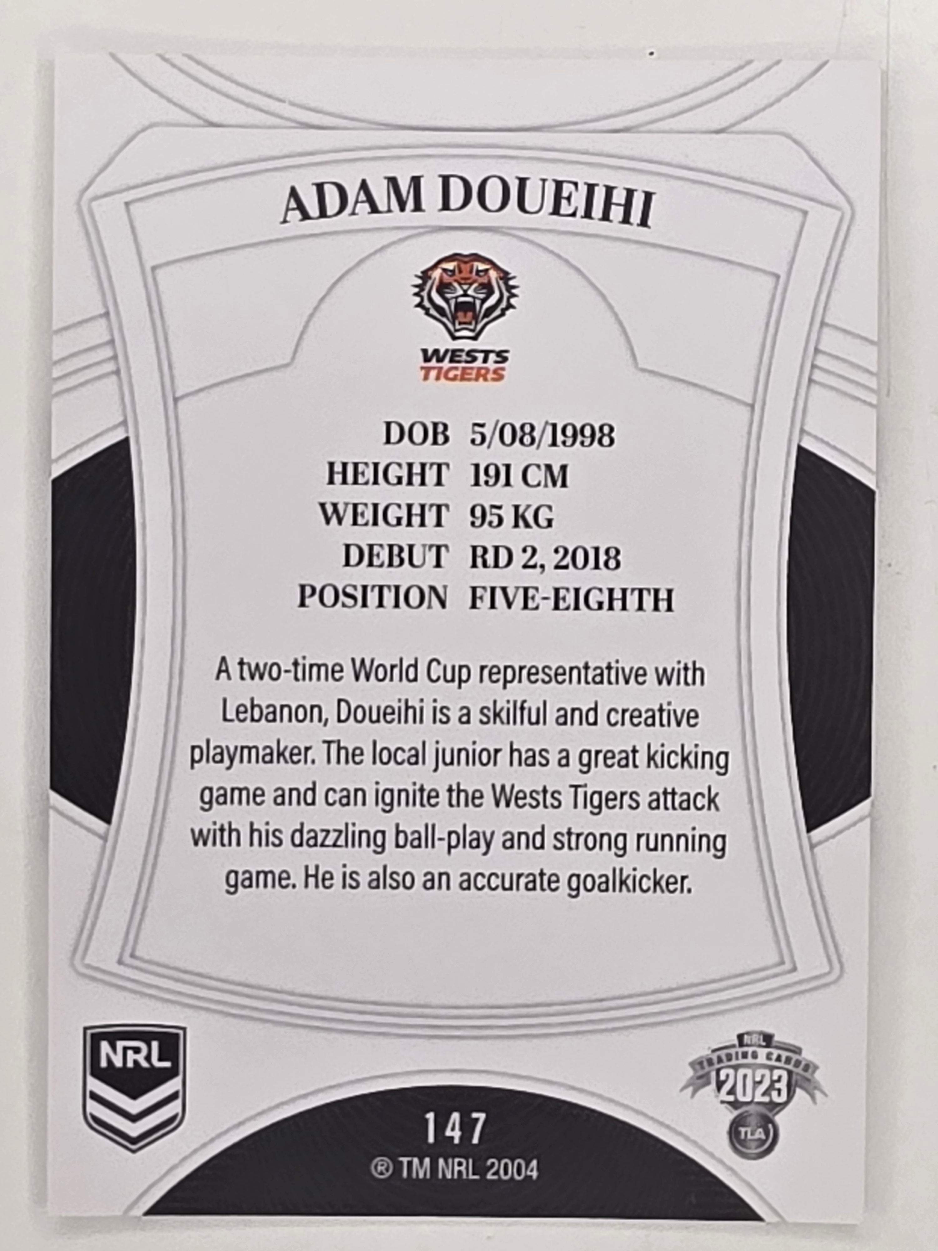 NRL 2023 Elite Base Card #147 Adam Doueihi Wests Tigers