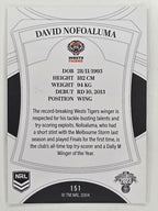 NRL 2023 Elite Base Card #151 David Nofoaluma Wests Tigers