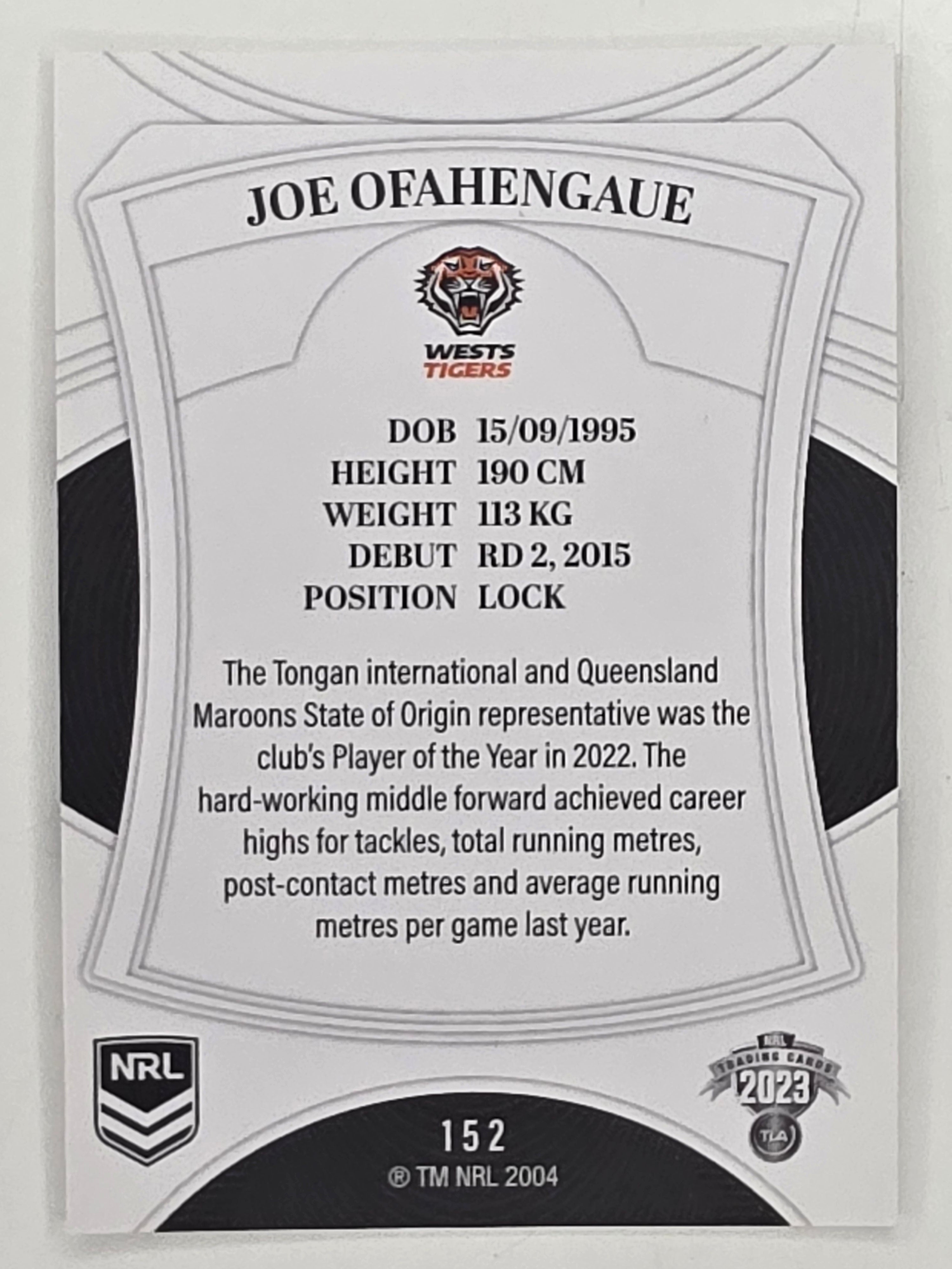 NRL 2023 Elite Base Card #152 Joe Ofahengaue Wests Tigers