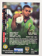 NRL 1996 Dynamic Series 2 Base Card #025 David Westley Canberra Raiders