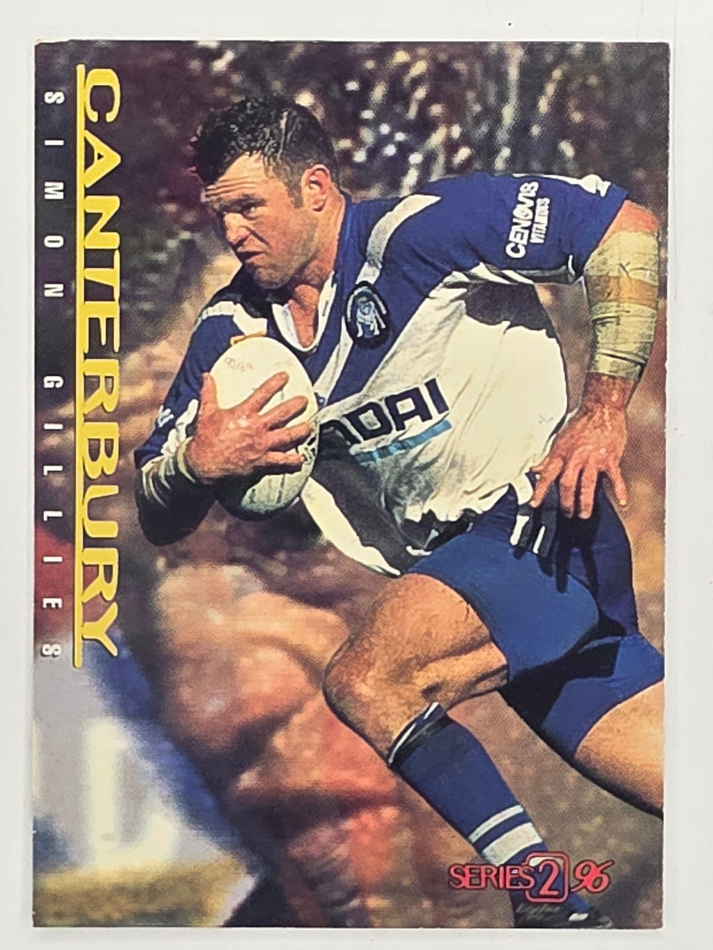 NRL 1996 Dynamic Series 2 Base Card #030 Simon Gillies Canterbury Bankstown Bulldogs