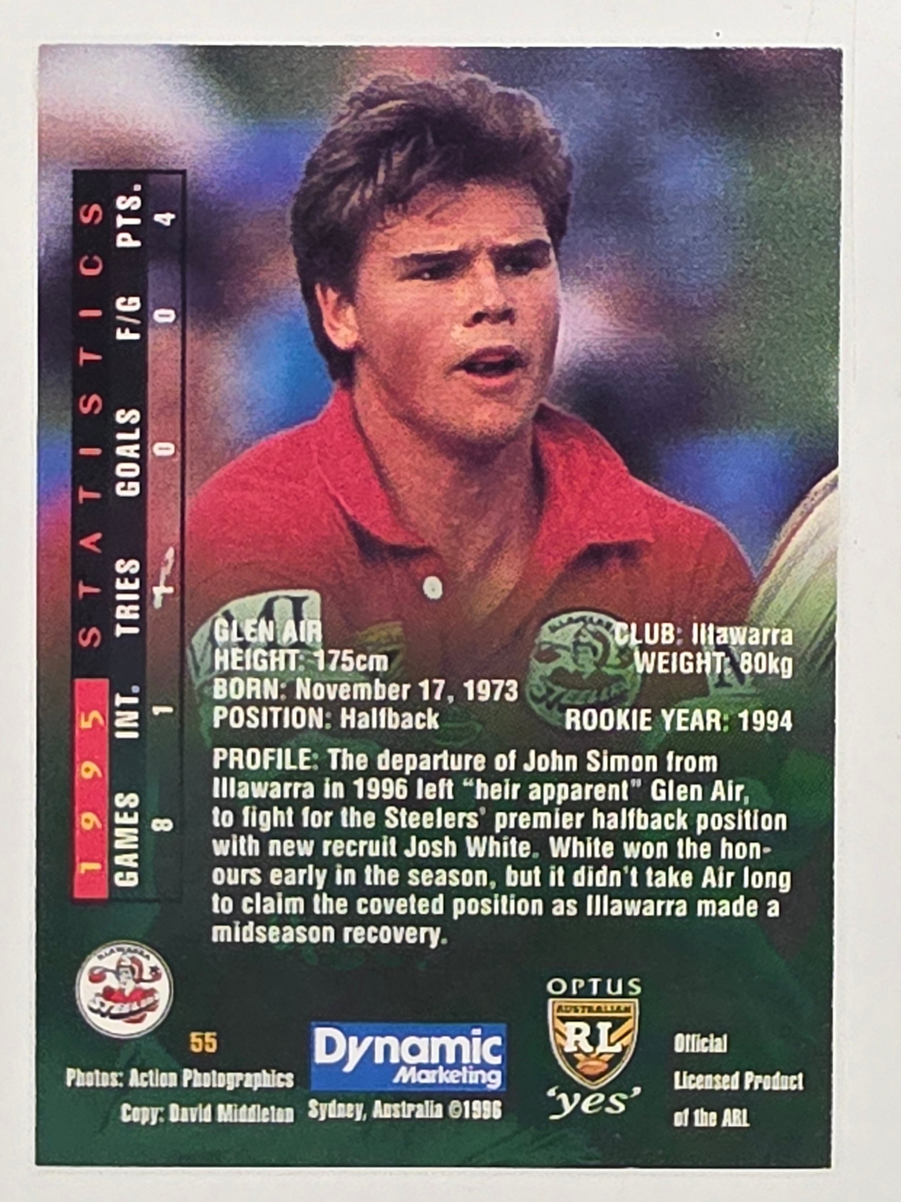 NRL 1996 Dynamic Series 2 Base Card #055 Glen Air Illawarra Steelers