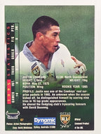 NRL 1996 Dynamic Series 2 Base Card #087 Justin Loomans North Queensland Cowboys