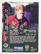 NRL 1996 Dynamic Series 2 Base Card #093 Brett Dallas North Sydney Bears