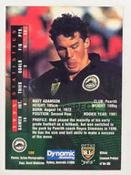 NRL 1996 Dynamic Series 2 Base Card #109 Matt Adamson Penrith Panthers