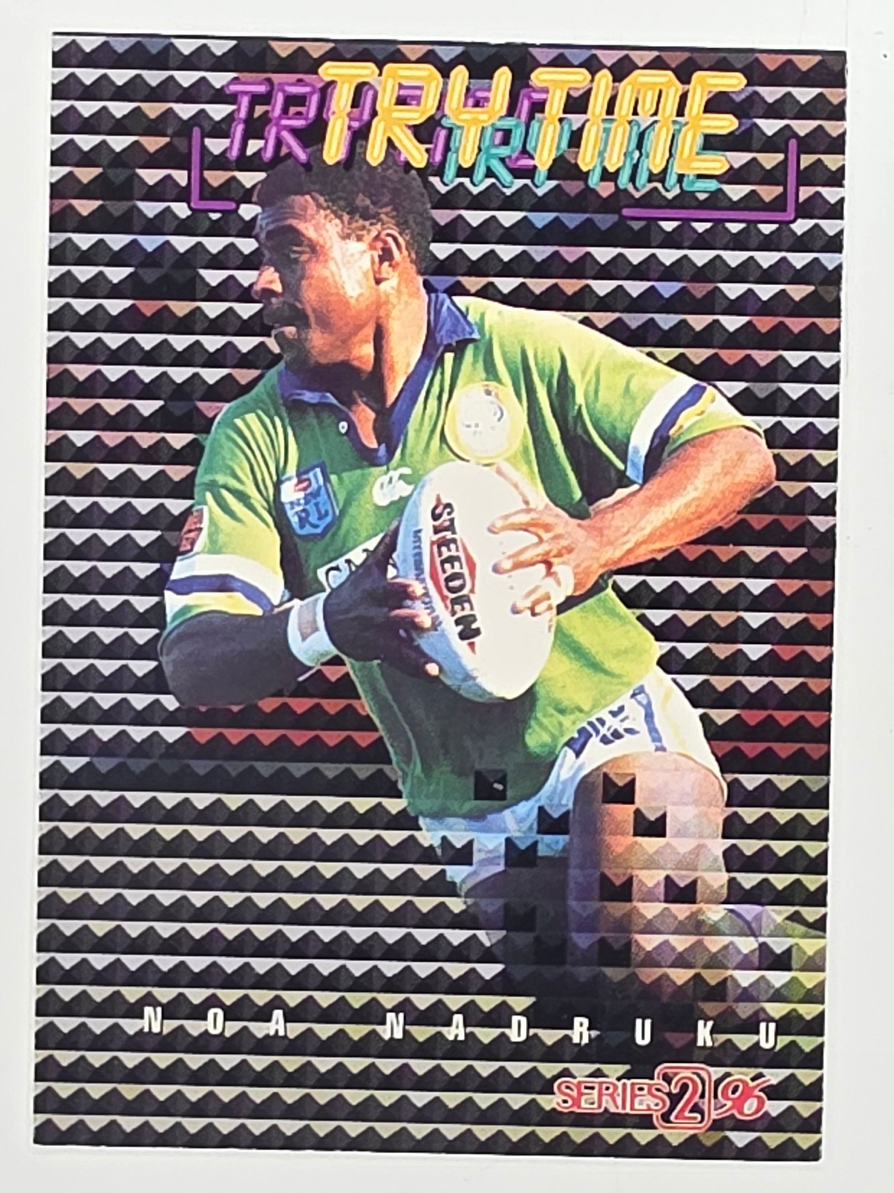 NRL 1996 Dynamic Series 2 Base Card #187 Noa Nadruku Canberra Raiders