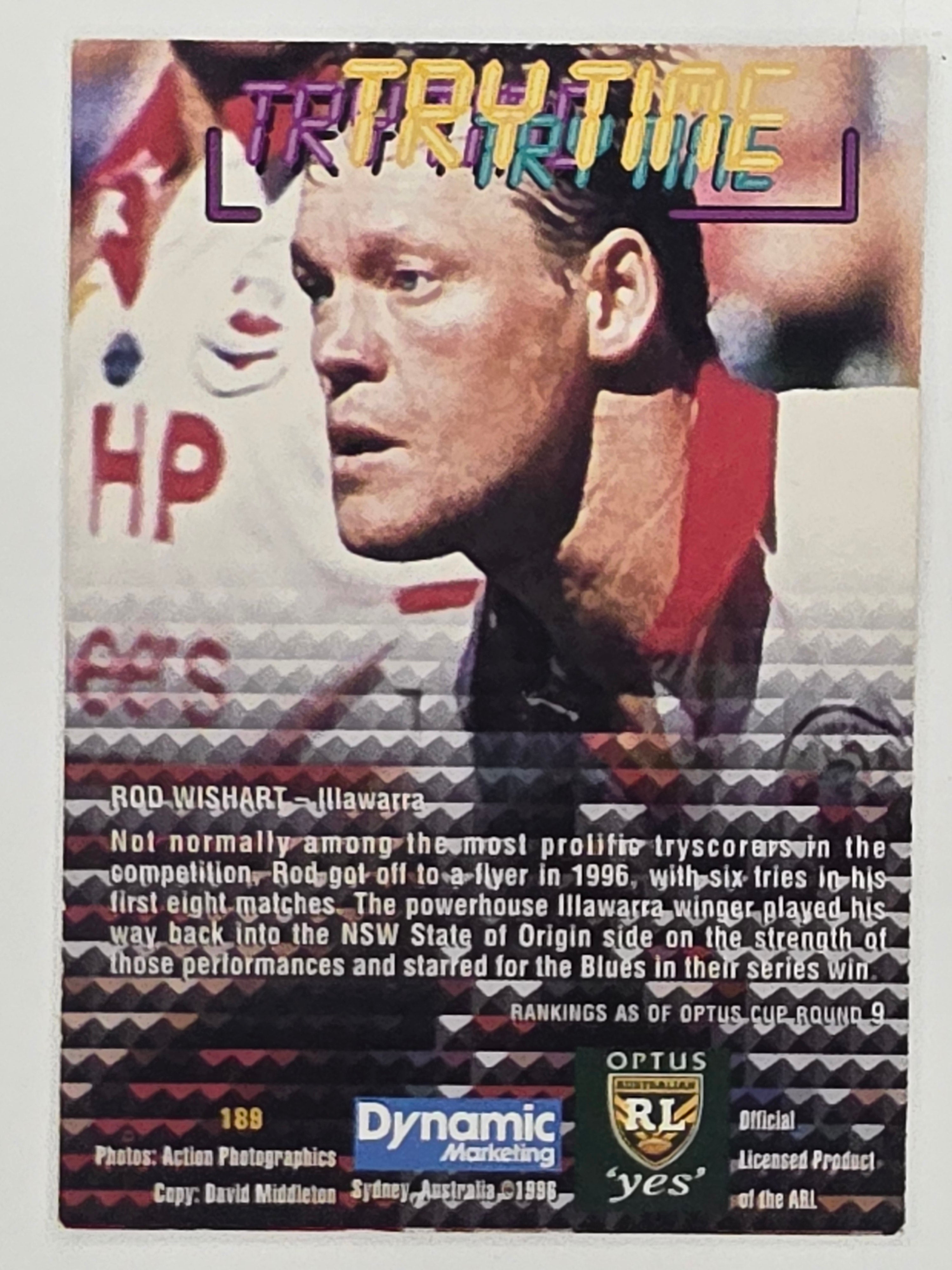 NRL 1996 Dynamic Series 2 Base Card #189 Rod Wishart Illawarra Steelers