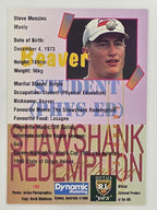 NRL 1996 Dynamic Series 2 Base Card #192 Steve Menzies Manly Warringah Sea Eagles