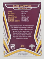 NRL 2023 Traders Titanium Base Card #002 Kurt Capewell Brisbane Broncos