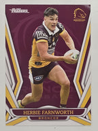 NRL 2023 Traders Titanium Base Card #005 Herbie Farnworth Brisbane Broncos