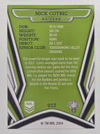 NRL 2023 Traders Titanium Base Card #012 Nick Cotric Canberra Raiders