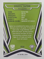 NRL 2023 Traders Titanium Base Card #016 Joseph Tapine Canberra Raiders