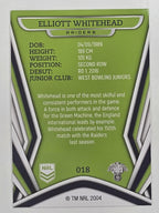 NRL 2023 Traders Titanium Base Card #018 Elliott Whitehead Canberra Raiders