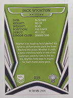 NRL 2023 Traders Titanium Base Card #019 Jack Wighton Canberra Raiders