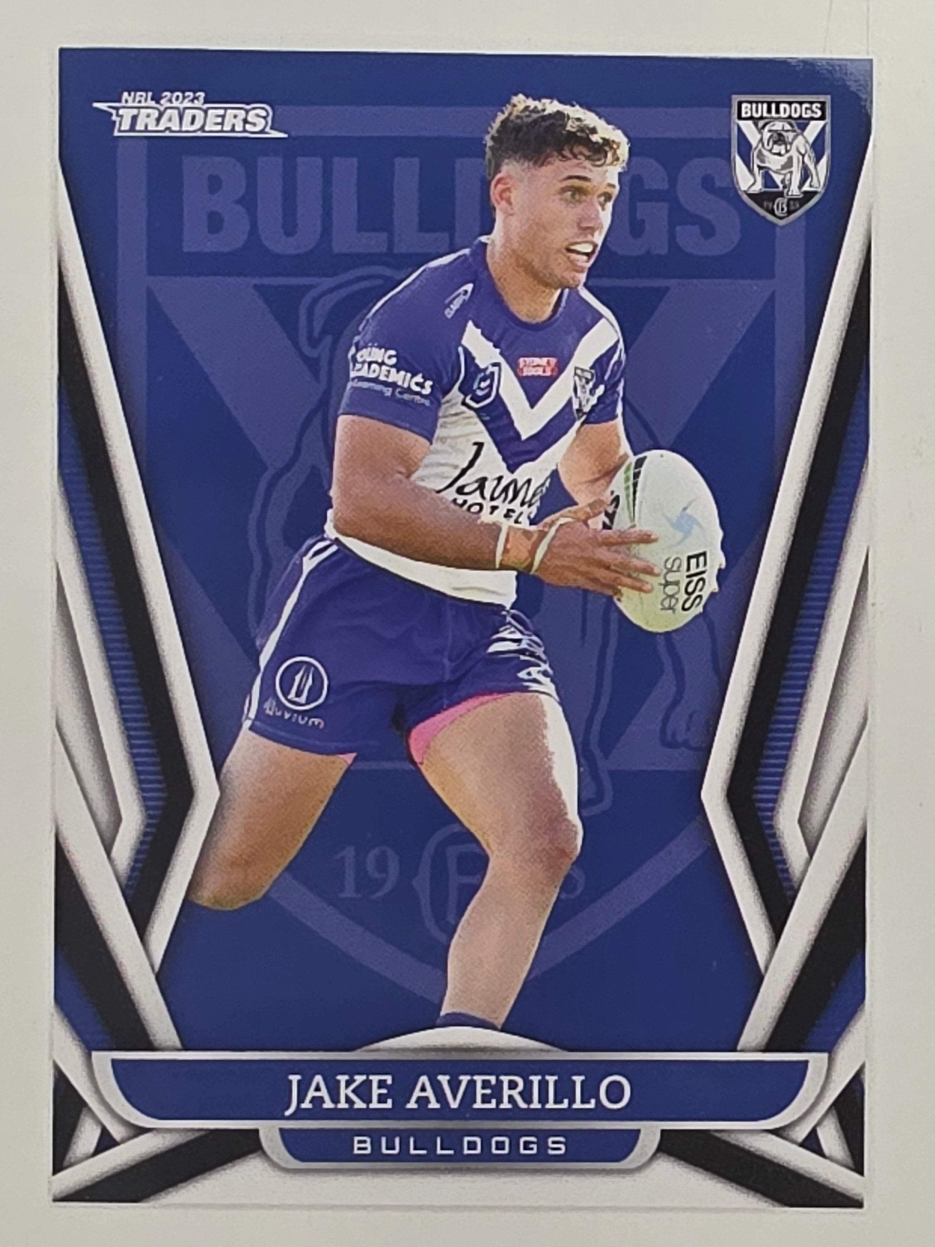 NRL 2023 Traders Titanium Base Card #023 Jake Averillo Canterbury Bankstown Bulldogs