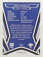 NRL 2023 Traders Titanium Base Card #023 Jake Averillo Canterbury Bankstown Bulldogs