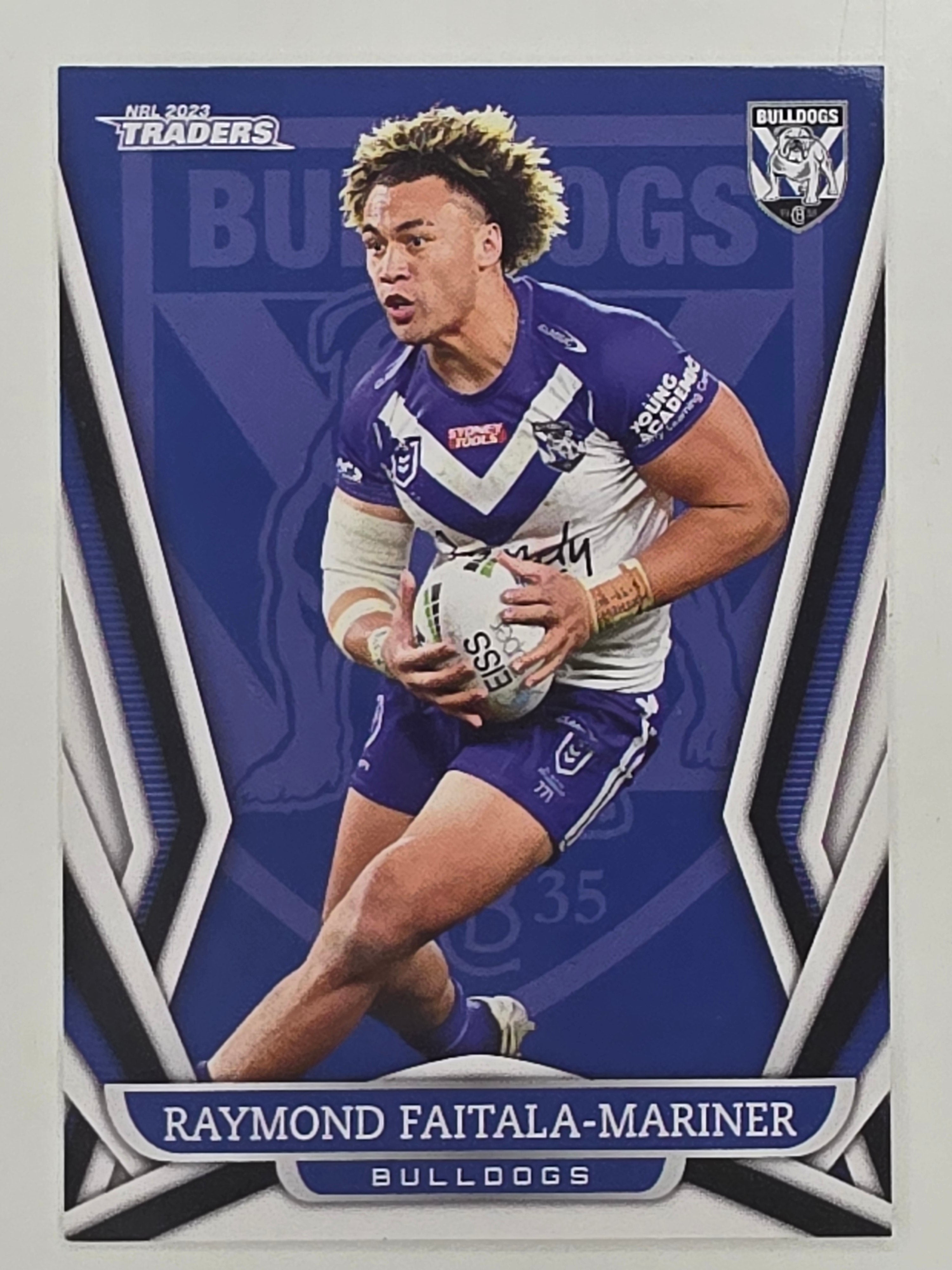 NRL 2023 Traders Titanium Base Card #025 Raymond Faitala-Mariner Canterbury Bankstown Bulldogs
