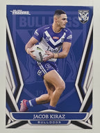 NRL 2023 Traders Titanium Base Card #027 Jacob Kiraz Canterbury Bankstown Bulldogs