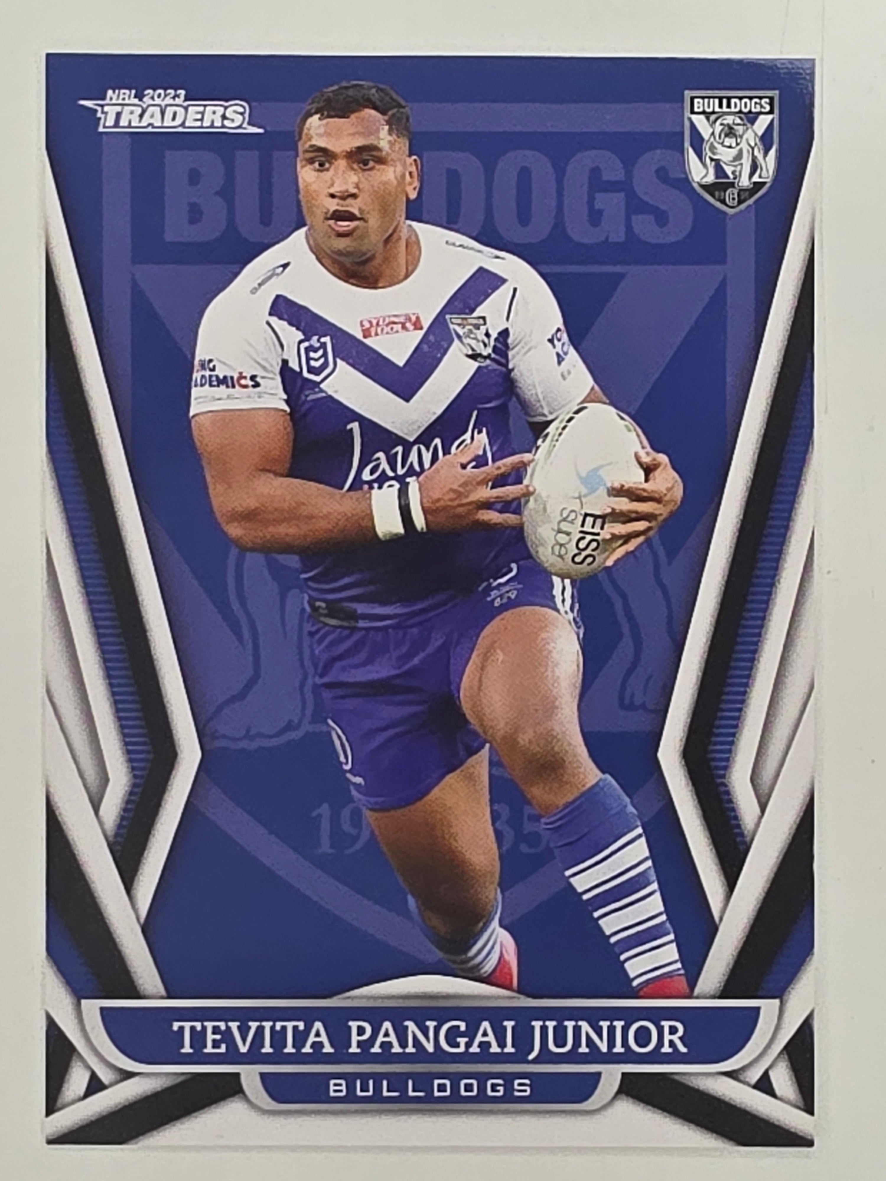 NRL 2023 Traders Titanium Base Card #028 Tevita Pangai Junior Canterbury Bankstown Bulldogs