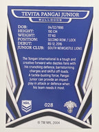 NRL 2023 Traders Titanium Base Card #028 Tevita Pangai Junior Canterbury Bankstown Bulldogs