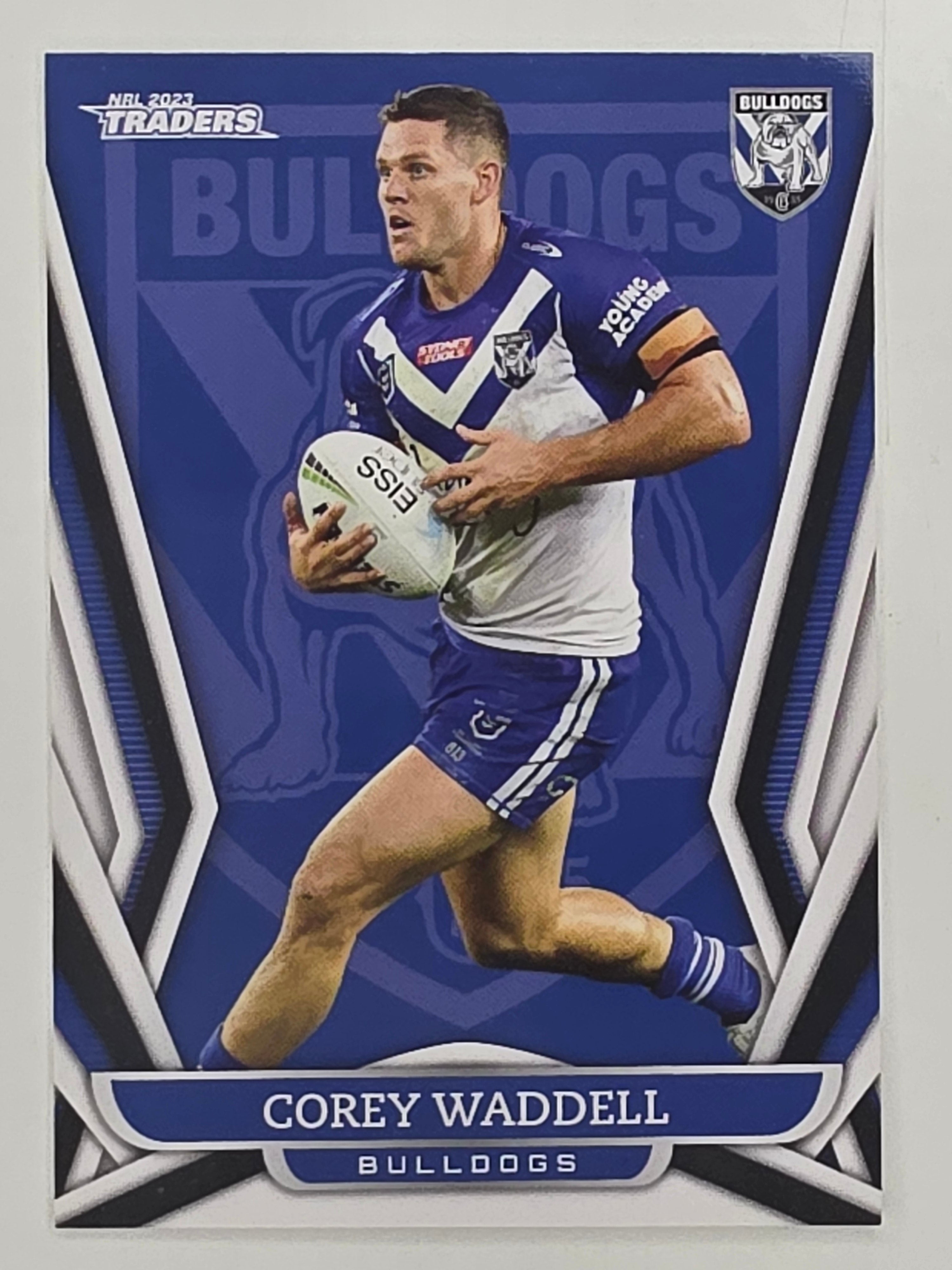 NRL 2023 Traders Titanium Base Card #030 Corey Waddell Canterbury Bankstown Bulldogs