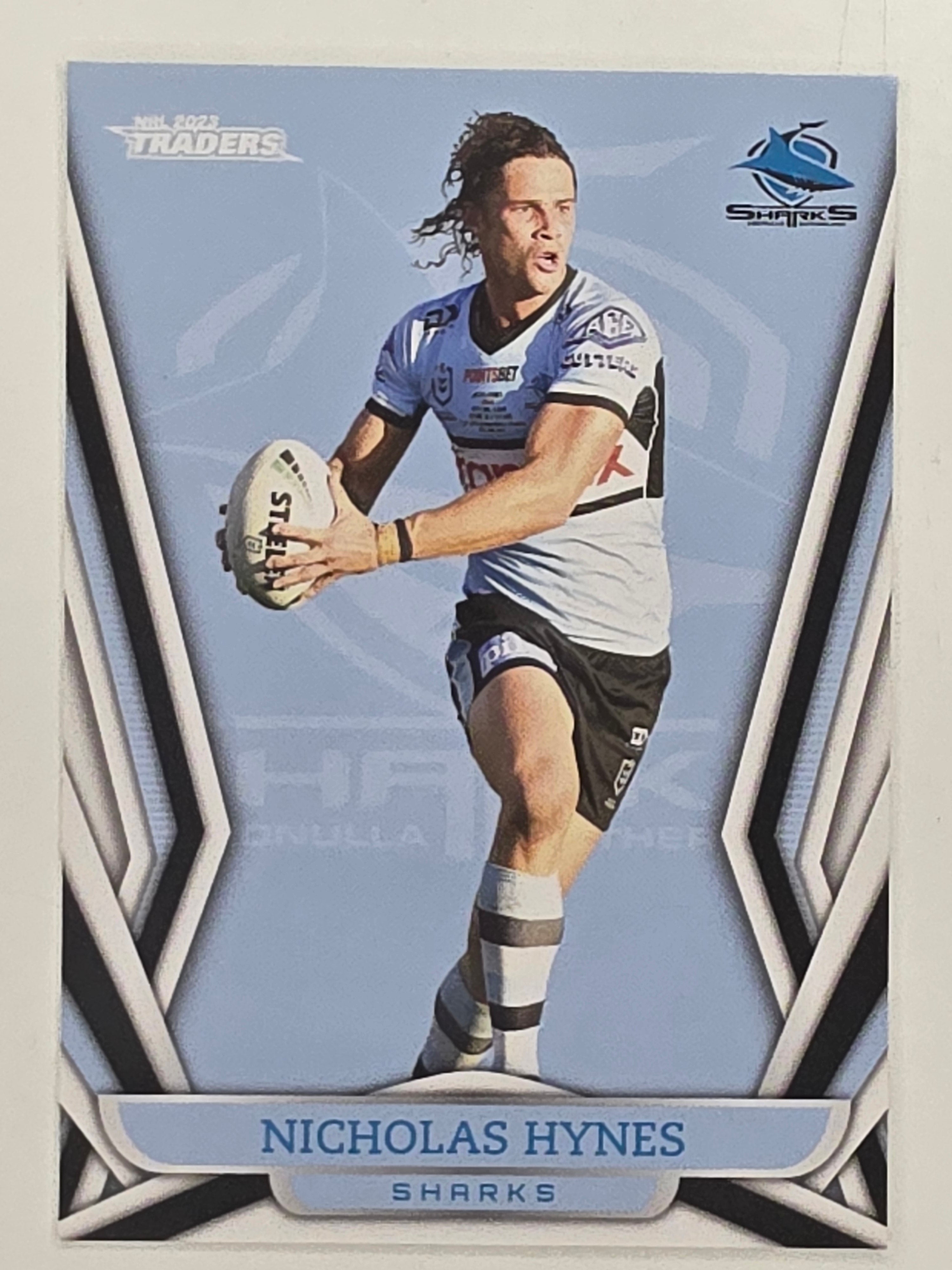 NRL 2023 Traders Titanium Base Card #034 Nicholas Hynes Cronulla Sutherland Sharks