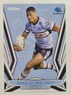 NRL 2023 Traders Titanium Base Card #037 Ronaldo Mulitalo Cronulla Sutherland Sharks